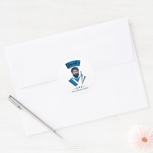 David's Self-Defense Academy Ronde Sticker (Envelop)