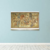 David's zonen Amnon en Absalom verklaren oorlog te Canvas Afdruk (Insitu (Houten vloer))