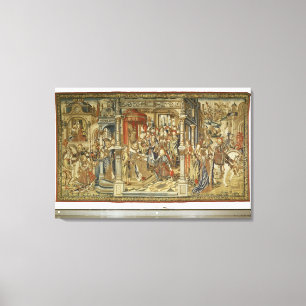David's zonen Amnon en Absalom verklaren oorlog te Canvas Afdruk
