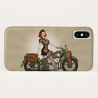 Davidson Army Motorcycle iPhone X Hoesje
