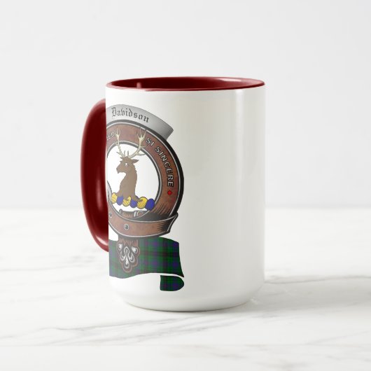 Davidson Clan Badge Combo15oz Mug (Devant gauche)
