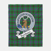 Davidson Clan Badge Tartan Fleece Deken (Voorkant)