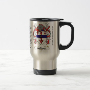 Davidson Family Coat of Arms op een Travel Mug Reisbeker