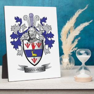 Davidson Family Crest Coat of Arms Fotoplaat