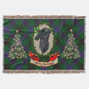 Davidson Scottie Dog kersttrow Blanket Deken