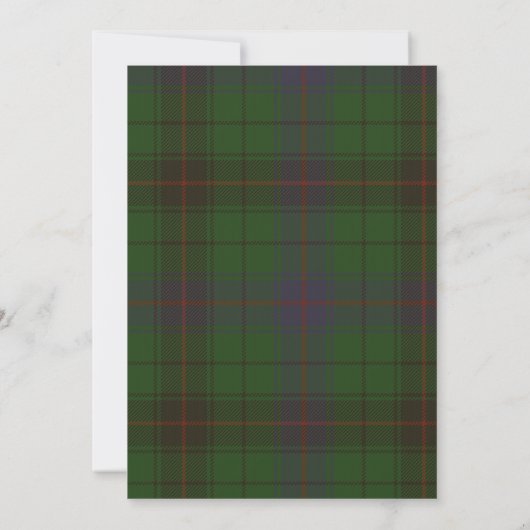 Davidson Tartan Faire-part de mariage (Dos)