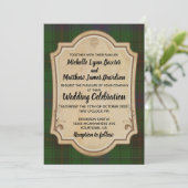 Davidson Tartan Wedding Invitation Kaart (Staand voorkant)