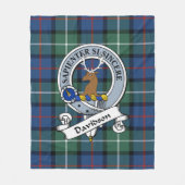Davidson van Tulloch Clan Badge Tartan Fleece Deken (Voorkant)
