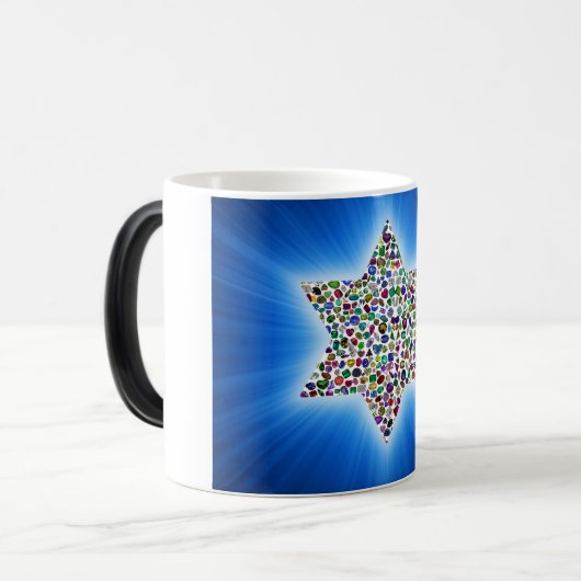 Davidsster met edelstenen magische mok (Voorkant links)