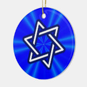 Davidster (Blauw) Keramisch Ornament (Links)