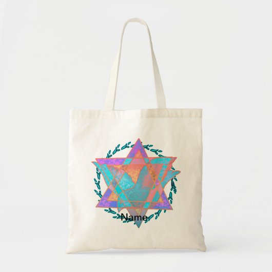 Davidster Blauw Multikleur tas (Voorkant)