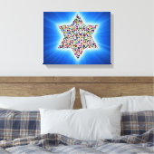Davidster Canvas Afdruk (Insitu (Slaapkamer))