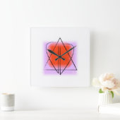 Davidster/Hart Wandklok Vierkante Klok (Huis)