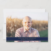 Davidster joods rouwfoto met gouden ster bedankkaart (Achterkant)