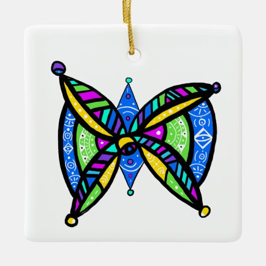 Davidster - keramisch ornament (Voorkant)