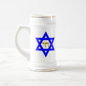 Davidster & symbool van het leven bierpul (Links)