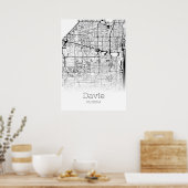 Davie Map - Florida - City Map Poster (Keuken)