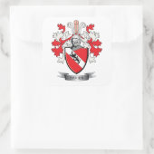 Davies Family Crest Coat of Arms Vierkante Sticker (Tas)