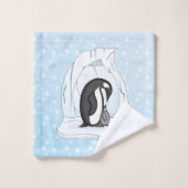 Davin en Annie, de handdoekset van de pinguïns Bad Handdoek (Wasdoekje)