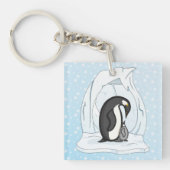 Davin en Annie de Pinguïns Acryl Sleutelhanger (Voorkant)
