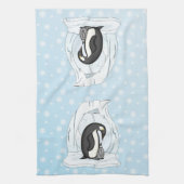 Davin en Annie de Pinguïns Keukenhanddoek (Verticaal)