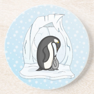 Davin en Annie de Pinguïns Sandstone Coaster Zandsteen Onderzetter