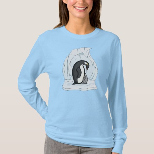 Davin en Annie de Pinguïns Vrouwen Donker Shirt (Voorkant)