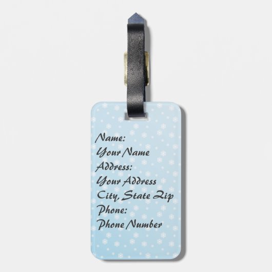 Davin en Annie het Bagagelabel Penguins (Achterkant verticaal)