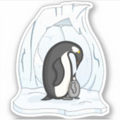 Davin en Annie the Penguins Contour Sticker (Voorkant)