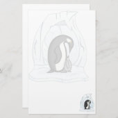 Davin en Annie the Penguins Stationery Briefpapier (Voorkant / Achterkant)