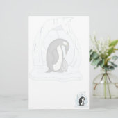 Davin en Annie the Penguins Stationery Briefpapier (Staand voorkant)