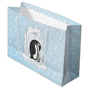 Davin et Annie le sac de cadeau de pingouins
