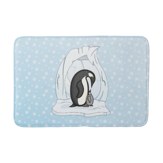 Davin et Annie le tapis de bain de pingouins (Devant)