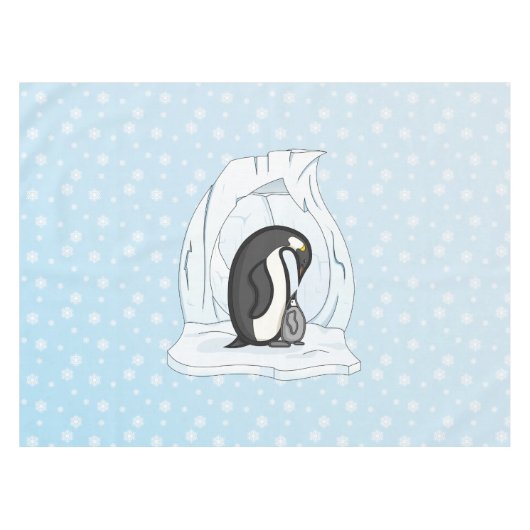 Davin et Annie les Manchots Nappe de table (Devant (Horizontal))