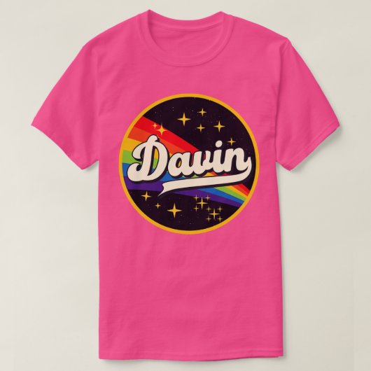Davin Rainbow in ruimte  stijl T-shirt (Design voorkant)