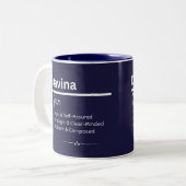 Davina Personalized Girl Name Meaning Coffee Mug (Devant gauche)