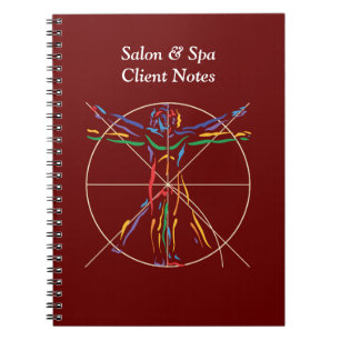 DaVinci Anatomy Man in Chakra Colors Notitieboek