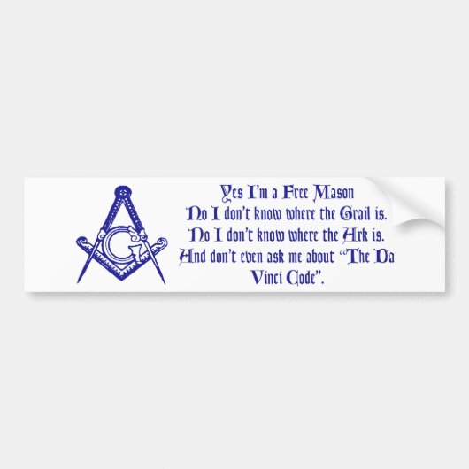 DaVinci Mason Bumpersticker (Voorkant)