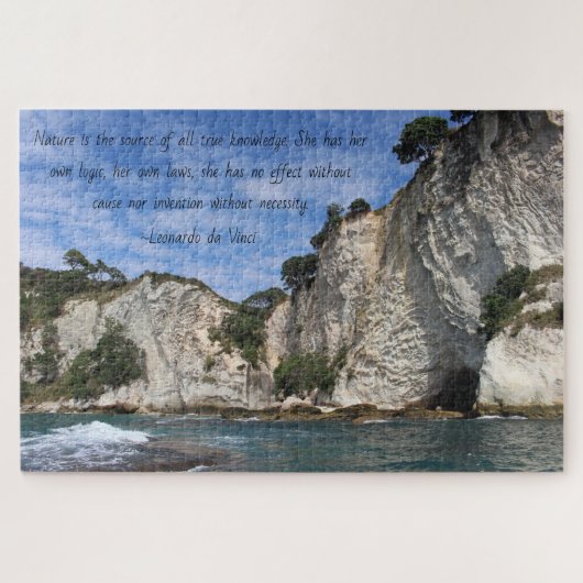 DaVinci Natuur Quote Puzzle Legpuzzel (Horizontaal)