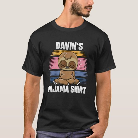 Davin's Pajama Persoonlijk Sleeping T-shirt (Voorkant)