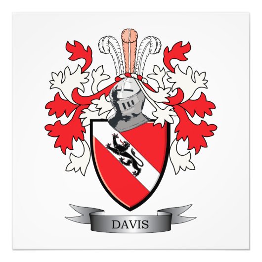 Davis Coat de Arms Foto Afdruk (Voorkant)