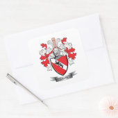 Davis Coat de Arms Vierkante Sticker (Envelop)