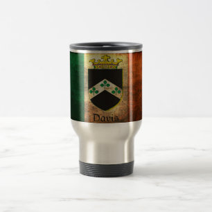 Davis Crest Irish Flag Reisbeker