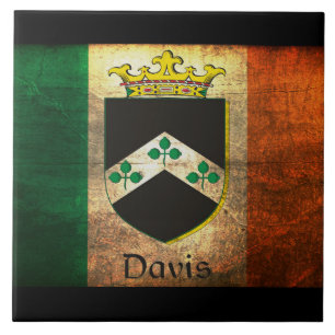 Davis Crest Irish Flag Tegeltje