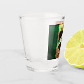 Davis Family Crest Irish Flag Shot Glas (Links)