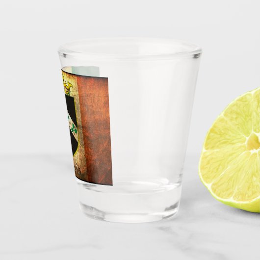 Davis Family Crest Irish Flag Shot Glas (Rechts)