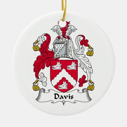Davis Family Crest Keramisch Ornament (Voorkant)