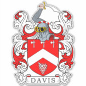 Davis Family Crest Sticker (Voorkant)