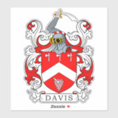 Davis Family Crest Sticker (Vel)