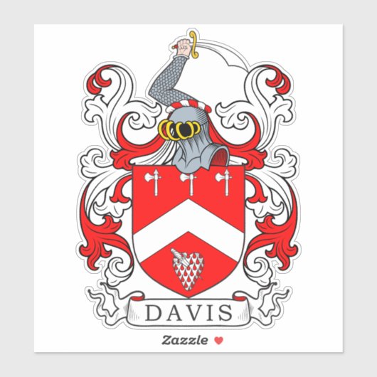 Davis Family Crest Sticker (Vel)